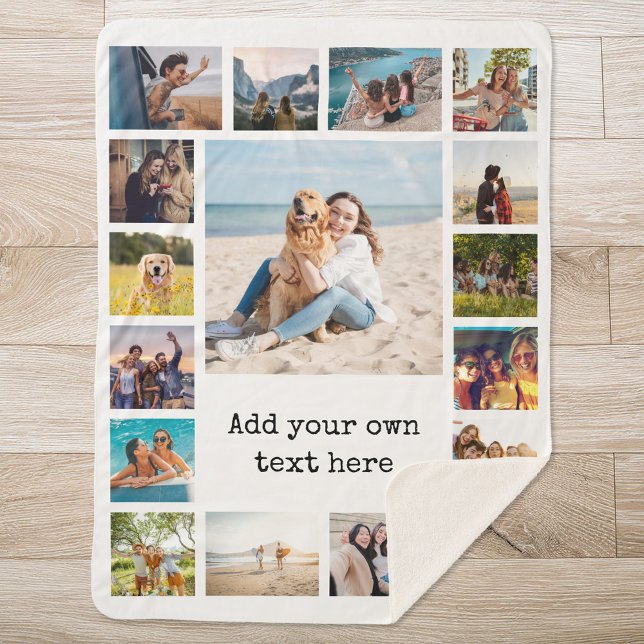 Manta Sherpa Collage de fotos sencillo moderno de 17 (Subido por el creador)