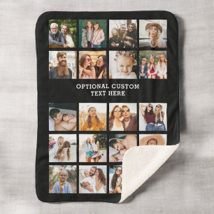 Manta Sherpa Collage de fotos simple 20 imagen personalizada