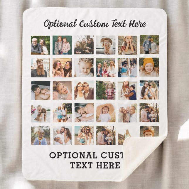 Manta Sherpa Collage de fotos simple 30 imagen personalizada (Subido por el creador)