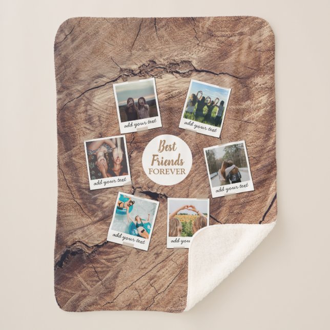 Manta Sherpa Collage de Personalizados fotográficos personaliza (Anverso)