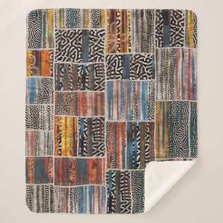 Manta Sherpa Collage de trabajo en mosaico: Extravaganza del pa