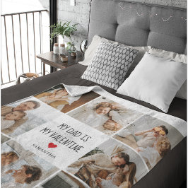 Manta Sherpa Collage Photo | My Dad Is My Valentine Gift