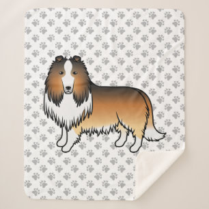 Manta Sherpa Collie Áspero Sable Perro De Dibujos Animados Lind