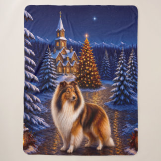 Manta Sherpa Collie de Pelo Áspero de Vacaciones