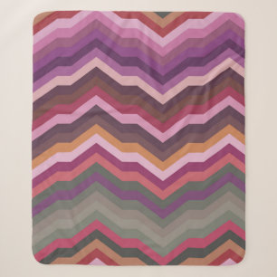 Manta Sherpa Color Abstract Retro Striped Background, Fashion Z
