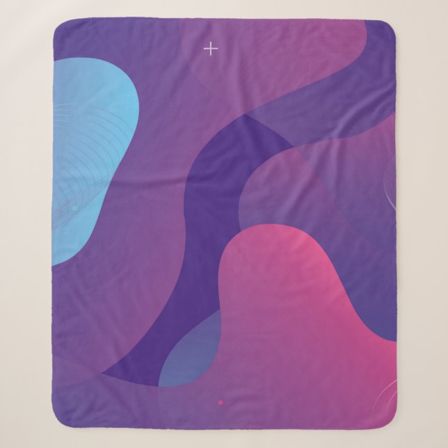 Manta Sherpa Color gradient background design. Abstract geometr (Anverso)