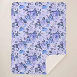 Manta Sherpa Color negrita de la instrucción periwinkle