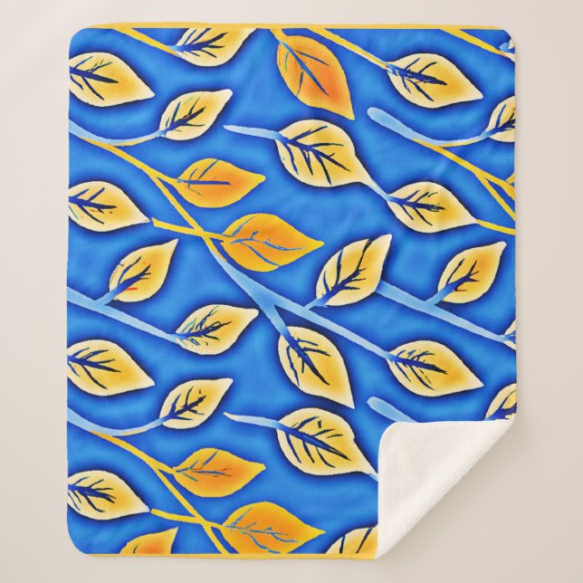 Manta Sherpa Color vibranteVista deja el patrón (Anverso)