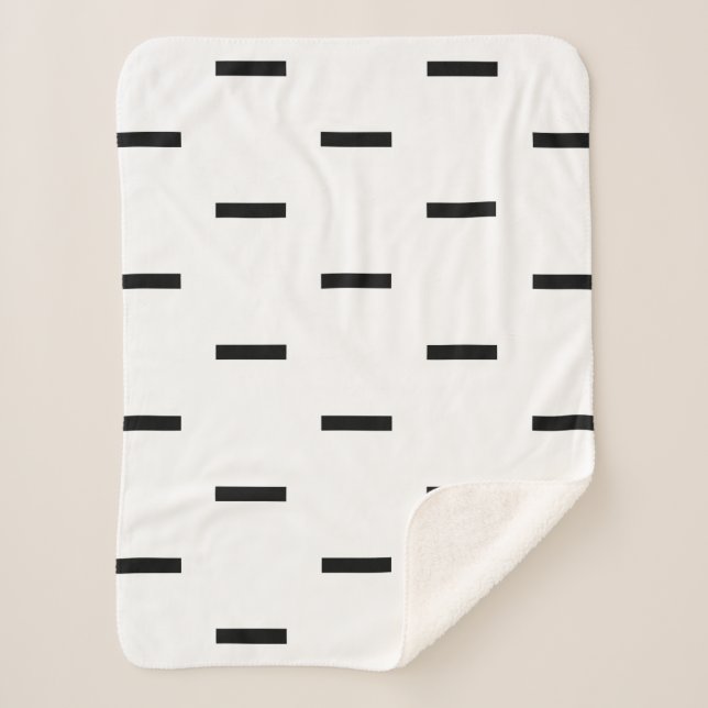 Manta Sherpa Colores blancos y negros (Anverso)