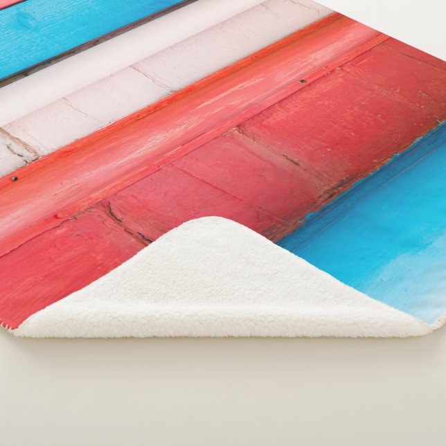 Manta Sherpa Colores caribeños - abstracto (3/4)