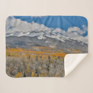 Manta Sherpa Colores de Otoño Álamos & Montañas Rocosas, Col