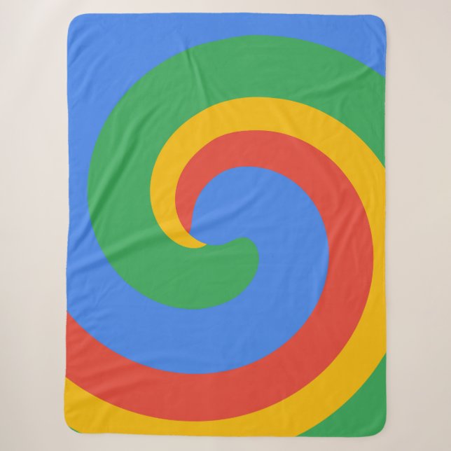 Manta Sherpa Colores Giratorios de Google (Anverso)