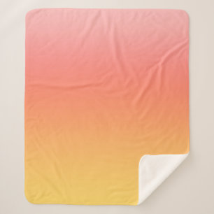 Manta Sherpa Colores lisos - Color amarillo a rosa oscuro