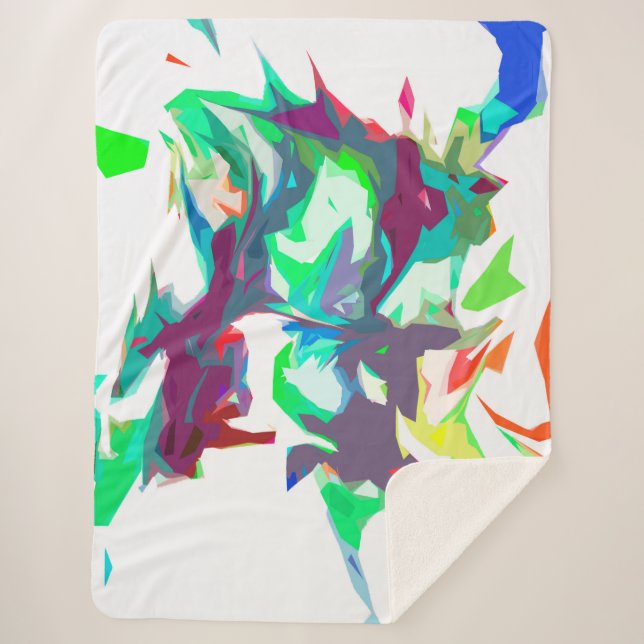 Manta Sherpa Colores mixtos (Anverso)
