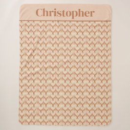 Manta Sherpa Colores neutros Marrón Beige Crema Monograma