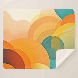 Manta Sherpa Colorfu Abstract Overlaping Circles