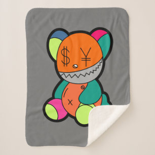 Manta Sherpa Colorful bear