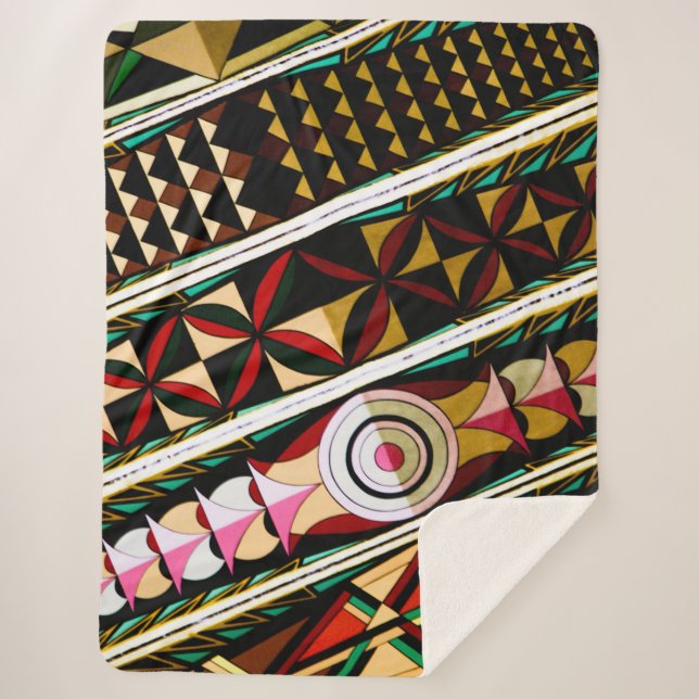 Manta Sherpa Colorida arquitectura de techos españoles (Anverso)