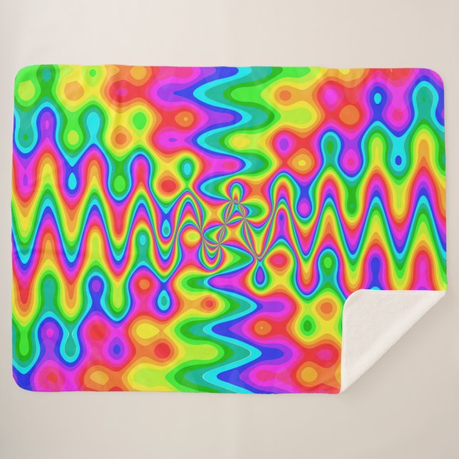 Manta Sherpa Colorido Art Sherpa Fleece Blanket (Anverso (horizontal))