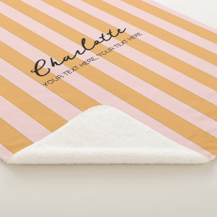 Manta Sherpa Colorido Candy de colores vivos Stripes elegantes