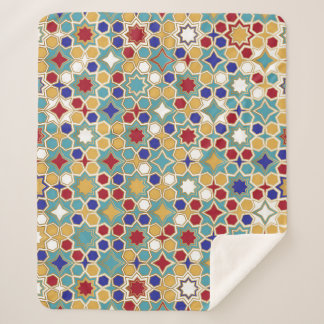Manta Sherpa Colorido patrón islámico sin foco