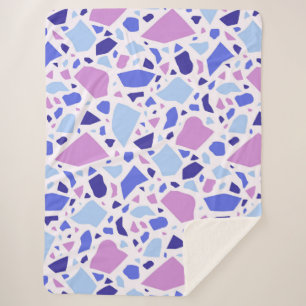 Manta Sherpa Colorido patrón Terrazzo