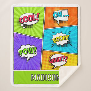 Manta Sherpa Comics de nombres personalizados