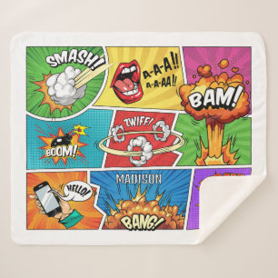 Manta Sherpa Comics de nombres personalizados