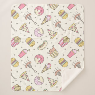 Manta Sherpa Comida basura