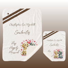 Manta Sherpa Compañeros de almas de marido lindo perro regalo d