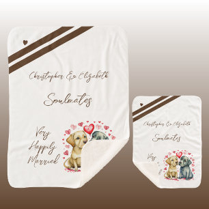 Manta Sherpa Compañeros de almas de marido lindo perro regalo d