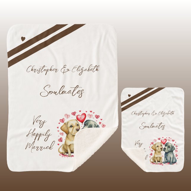 Manta Sherpa Compañeros de almas de marido lindo perro regalo d (Subido por el creador)