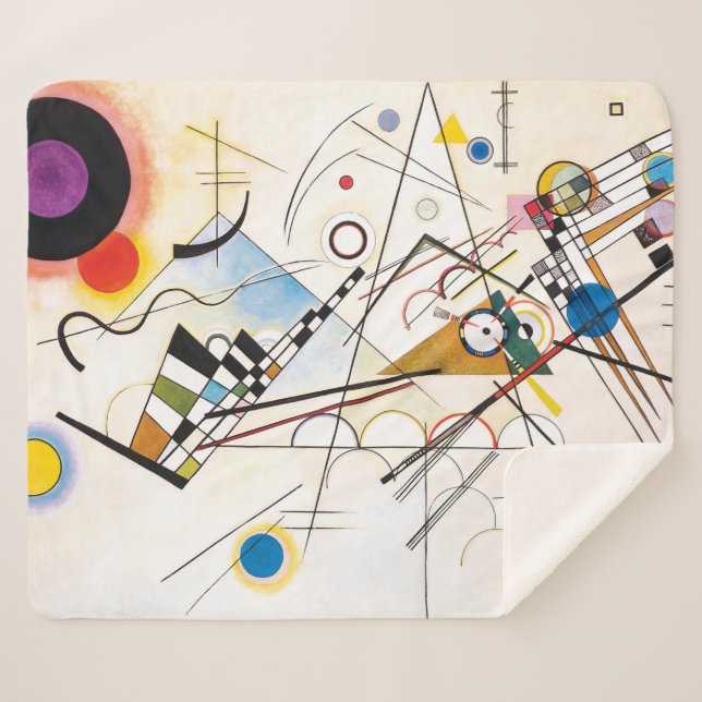 Manta Sherpa Composición 8 | Kandinsky | (Anverso (horizontal))