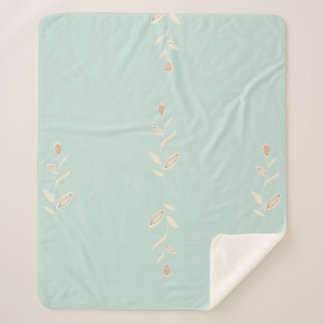 Manta sherpa con diseño floral.