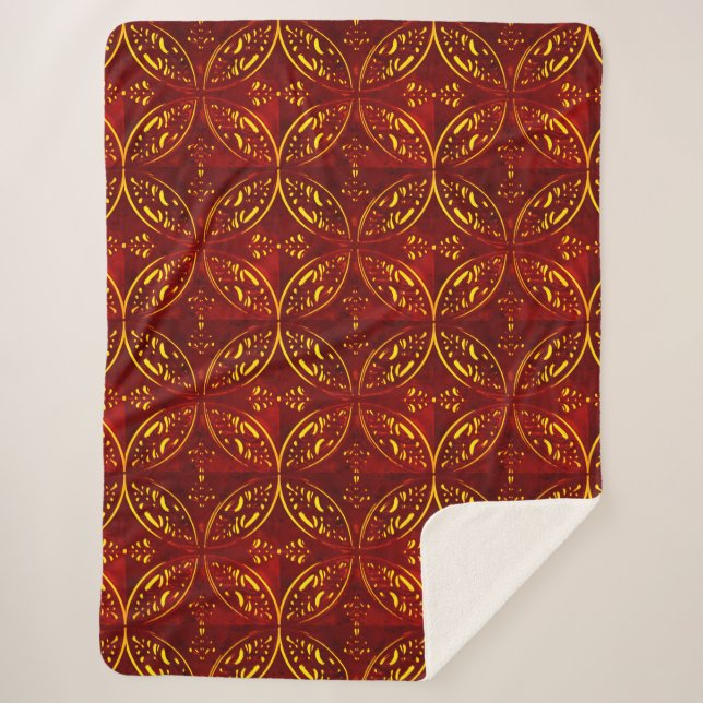 Manta Sherpa con Patrón Decorativo (Anverso)