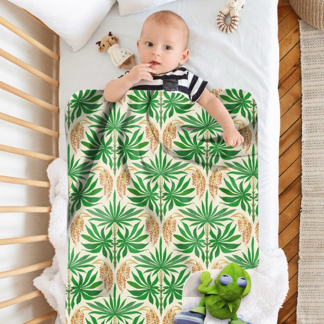 Manta Sherpa con Patrón Tropical de Flores de Palm (Subido por el creador)