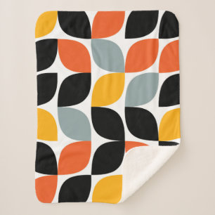 Manta Sherpa Concepto colorido, único, moderno, de hoja urbana