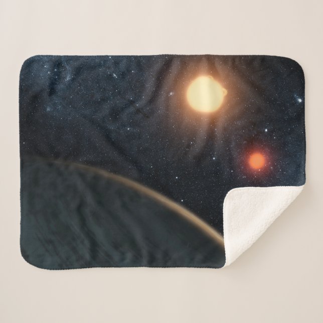 Manta Sherpa Concepto de artista que ilustra a Kepler-16b. (Anverso (horizontal))