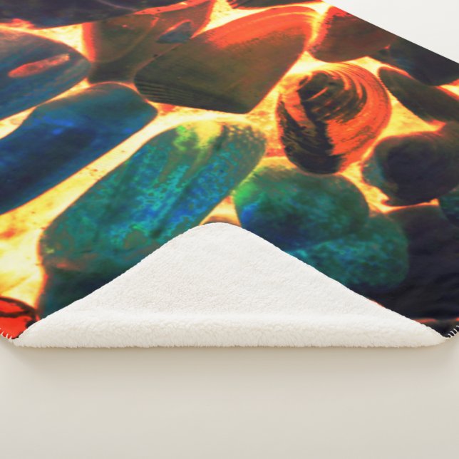 Manta Sherpa Concha de ostión marina sobre lava volcánica o mie (3/4)