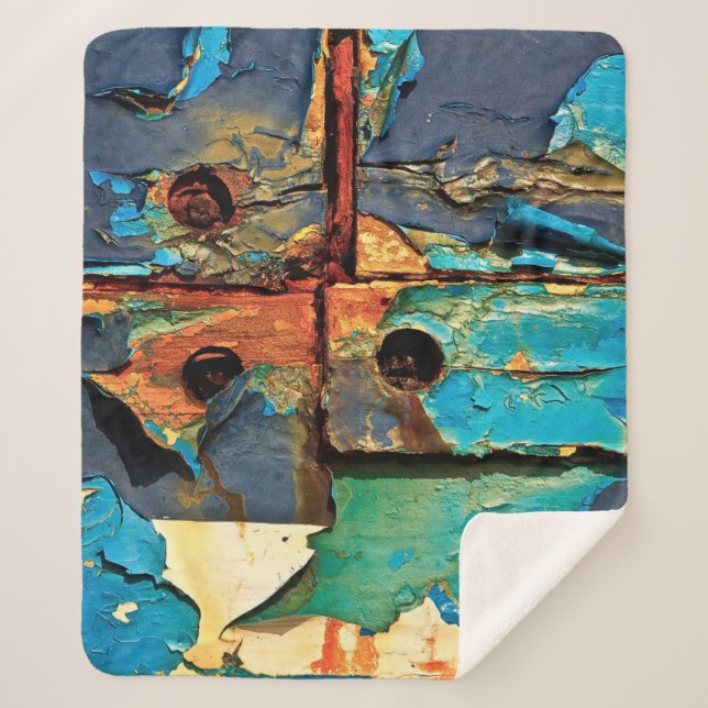 Manta Sherpa Concrete wall with abstract painting (Anverso)