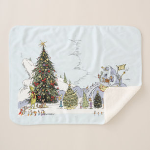 Manta Sherpa Concurso del Árbol de Navidad de Whoville