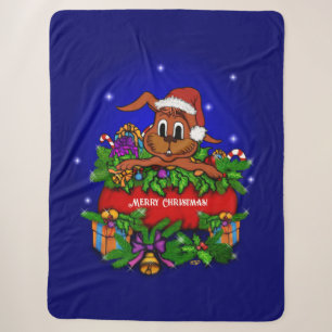Manta Sherpa Conejo de navidades