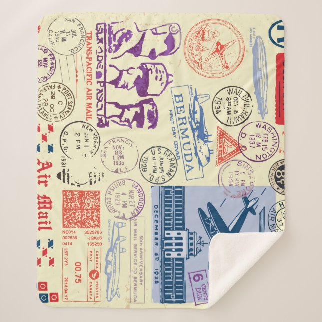 Manta Sherpa Conjunto de decoradores de sellos de documentos de (Anverso)