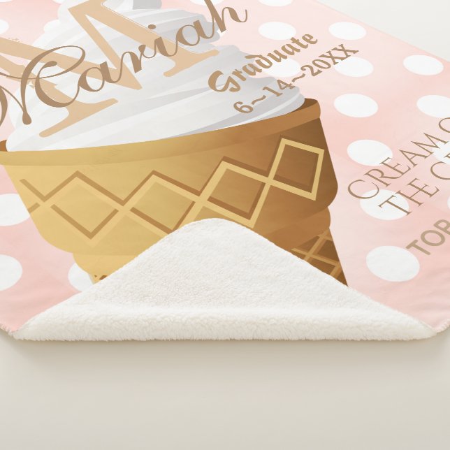 Manta Sherpa Cono de helado de vainilla de Soft Serve (3/4)