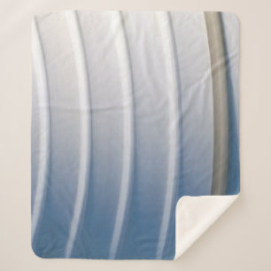 Manta Sherpa Contenedor de plástico azul y blanco