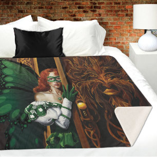 Manta Sherpa Contraseña Secreta de Hada Celta Verde Mística Irl