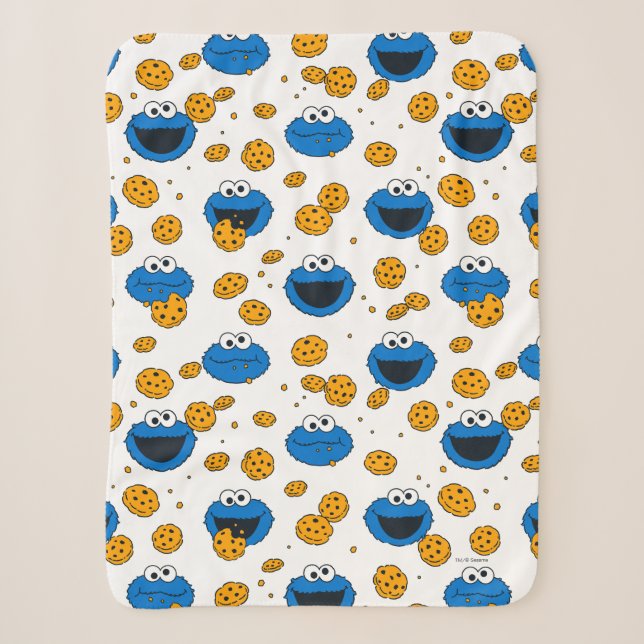 Manta Sherpa Cookie Monster | C es de Patrón de Galleta (Anverso)