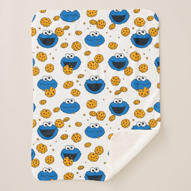 Manta Sherpa Cookie Monster | C es para Cookie (Anverso)