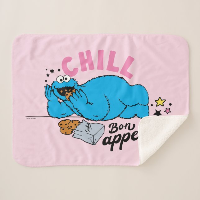 Manta Sherpa Cookie Monster | Chill Bon Appetite (Anverso (horizontal))