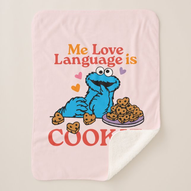 Manta Sherpa Cookie Monster | Cita el día de San Valentín (Anverso)